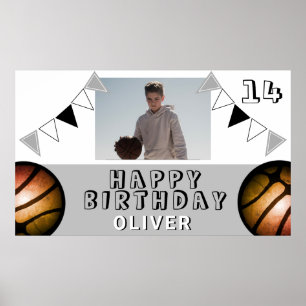 Basketball Bunting Flags Foto Birthda Poster