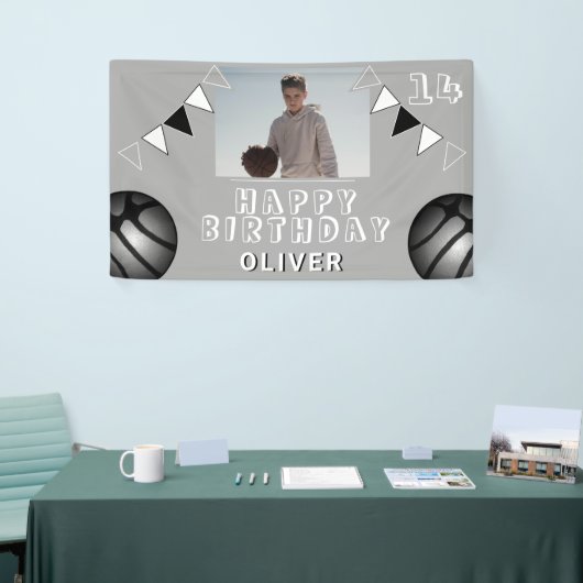 Basketball Bunting Flags Foto van Birthday Spandoek (Beurs)