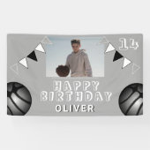 Basketball Bunting Flags Foto van Birthday Spandoek (Horizontaal)