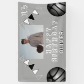 Basketball Bunting Flags Foto van Birthday Spandoek (Verticaal)