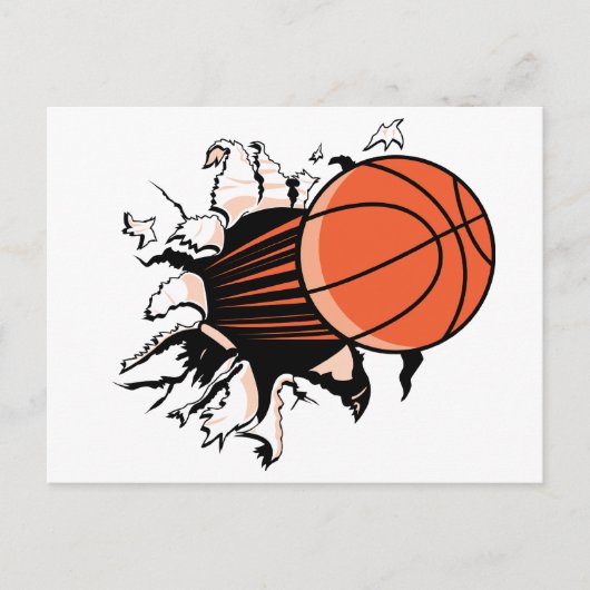 Basketball Burst Briefkaart (Voorkant)