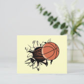 Basketball Burst T-shirts en cadeautjes Briefkaart (Staand voorkant)