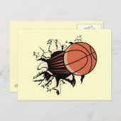 Basketball Burst T-shirts en cadeautjes Briefkaart (Voorkant / Achterkant)
