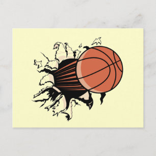Basketball Burst T-shirts en cadeautjes Briefkaart