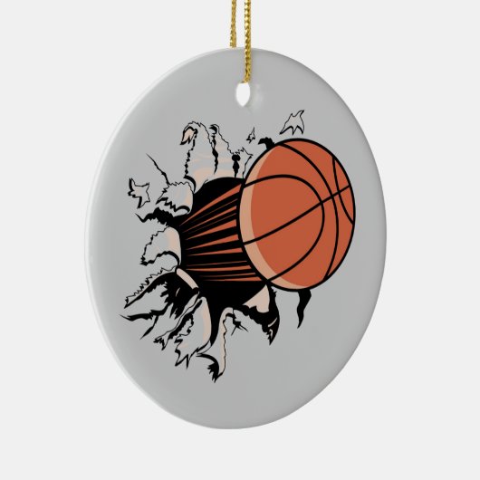 Basketball Burst T-shirts en cadeautjes Keramisch Ornament (Rechts)