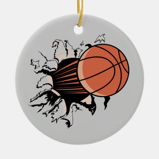 Basketball Burst T-shirts en cadeautjes Keramisch Ornament (Voorkant)
