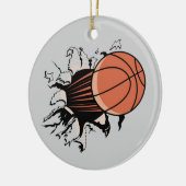 Basketball Burst T-shirts en cadeautjes Keramisch Ornament (Links)
