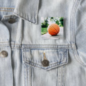 Basketball-cadeau Vierkante Button 5,1 Cm (In situ)