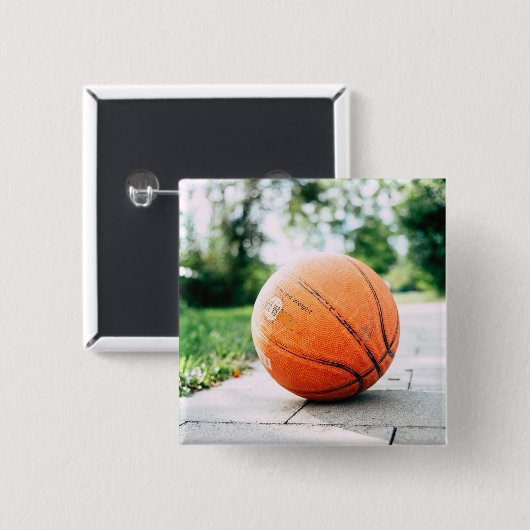 Basketball-cadeau Vierkante Button 5,1 Cm (Voorkant /achterkant)