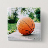 Basketball-cadeau Vierkante Button 5,1 Cm (Voorkant)