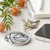 Basketball-cadeaus voor jongens, speciaal voor Bas Sleutelhanger (Zijkant)