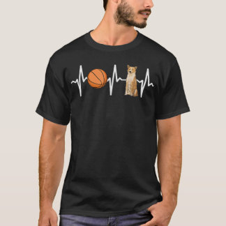 Basketball Canaan Dog Heartbeat Hondenliefhebber T-shirt