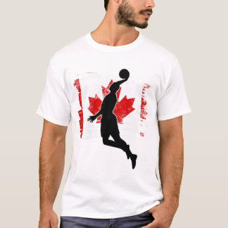 Basketball Canada Canadese vlag Dunking Funny Gift T-shirt