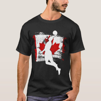 Basketball Canada Canadese vlag Dunking Funny Gift T-shirt