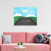 Basketball Canvas Afdruk (Insitu (Woonkamer))