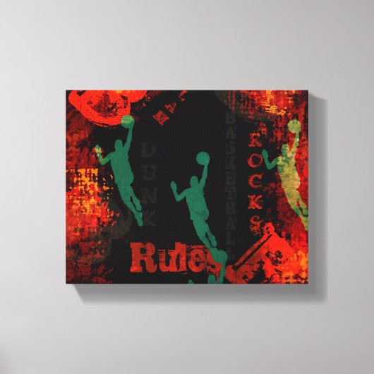 BASKETBALL CANVAS AFDRUK (Voorkant)