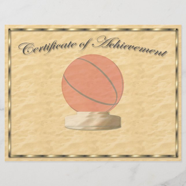 Basketball Certificate of Achievement (Voorkant)