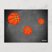 Basketball Chalkboard Birthday Foto Hartelijk dank Briefkaart (Achterkant)