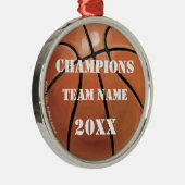 Basketball Champions Medal Metalen Ornament (Rechts)