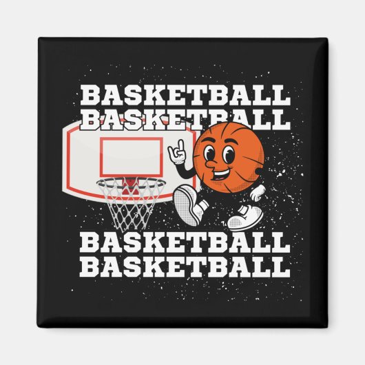 Basketball Character Hoop Magneet (Voorkant)