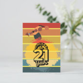 Basketball Cheers tot 21e verjaardag op Sun Set Ca Briefkaart (Staand voorkant)