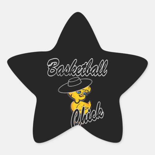 Basketball Chick #4 Ster Sticker (Voorkant)