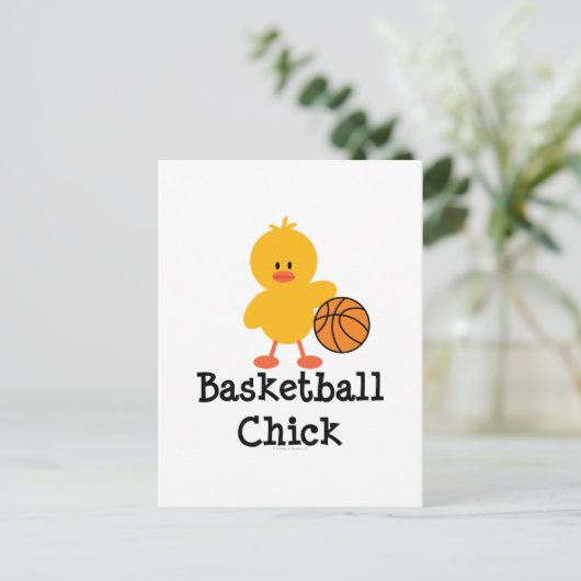 Basketball Chick Briefkaart (Staand voorkant)