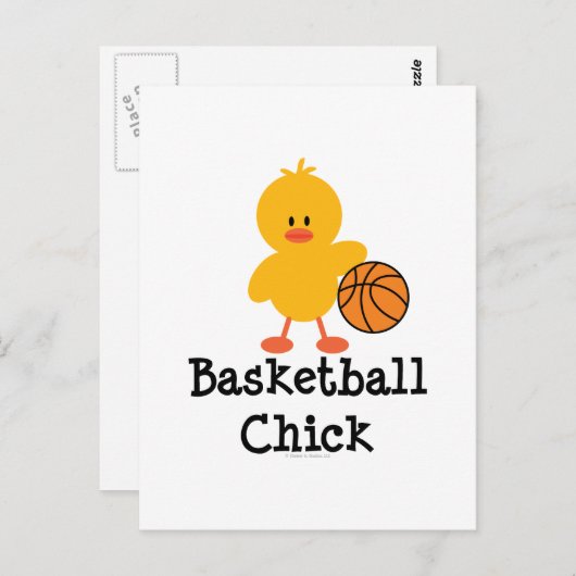 Basketball Chick Briefkaart (Voorkant / Achterkant)