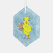 Basketball Chick Glas Ornament (Voorkant links)