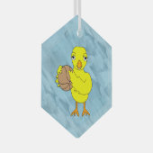 Basketball Chick Glas Ornament (Voorkant Rechts)