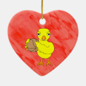 Basketball Chick Keramisch Ornament (Achterkant)