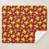 Basketball Chick Pattern Sherpa Blanket Deken (Voorkant (horizontaal))