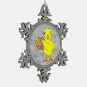 Basketball Chick Tin Sneeuwvlok Ornament (Links)