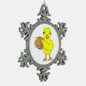 Basketball Chick Tin Sneeuwvlok Ornament (Links)