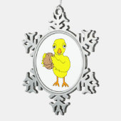 Basketball Chick Tin Sneeuwvlok Ornament (Rechts)