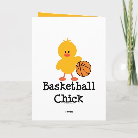 Basketball Chick Wenskaart Kaart (Achterkant)