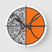Basketball Chip Ronde Klok (Voorkant)