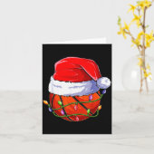 Basketball Christmas Boy Apparel, Funny Santa Srt  Kaart (Gele Bloem)