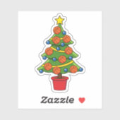 Basketball Christmas Tree Sticker (Vel)