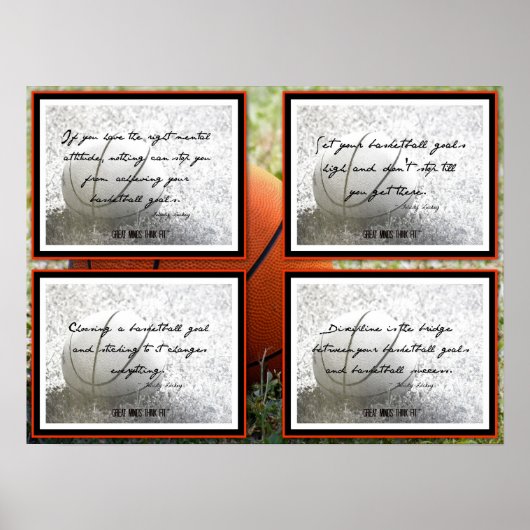 Basketball Citaten Poster 1-4 (Voorkant)