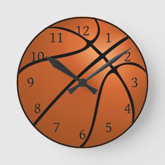 Basketball Clock Ronde Klok (Voorkant)