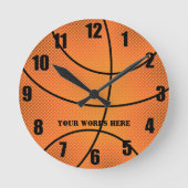 Basketball Clock Ronde Klok (Voorkant)