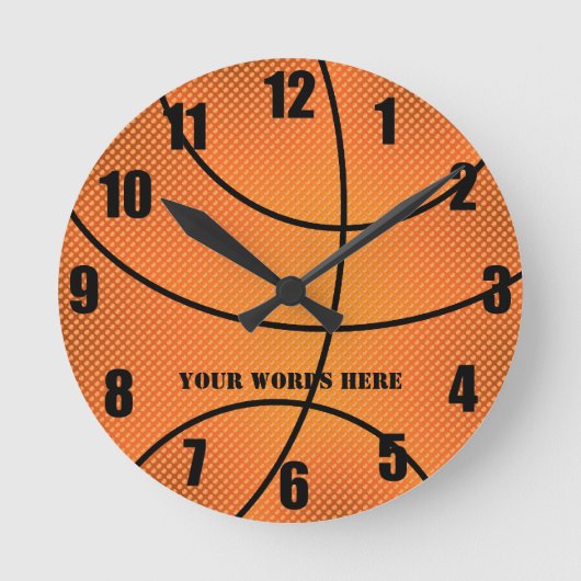 Basketball Clock Ronde Klok (Voorkant)