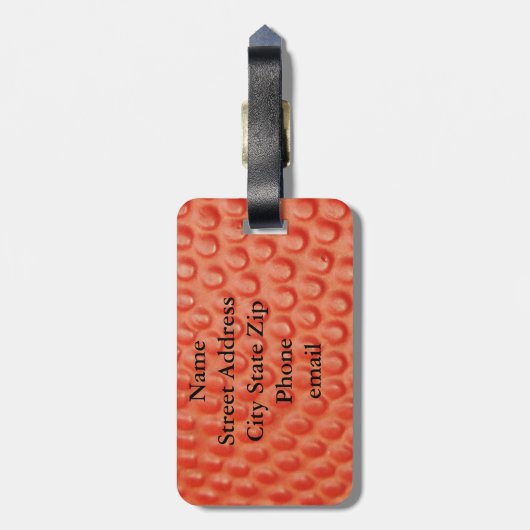 Basketball Close-up custom Bagagelabel (Achterkant verticaal)