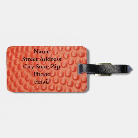 Basketball Close-up custom Bagagelabel (Achterkant horizontaal)