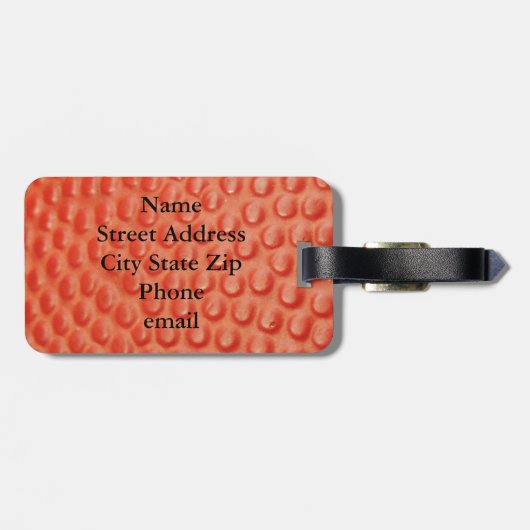 Basketball Close-up custom Bagagelabel (Achterkant horizontaal)