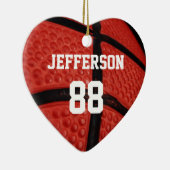 Basketball Close-up Sports Team Ceramic Ornament (Rechts)