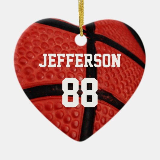 Basketball Close-up Sports Team Ceramic Ornament (Voorkant)