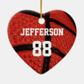 Basketball Close-up Sports Team Ceramic Ornament (Achterkant)