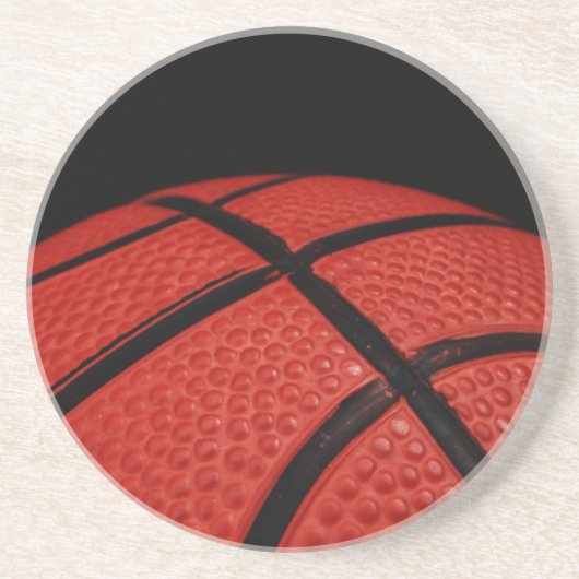 Basketball Close-up-sportteam Zandsteen Onderzetter (Voorkant)